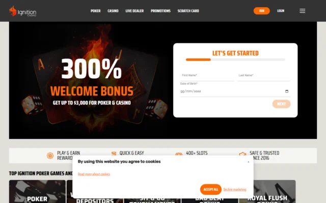 Ignition Casino screenshot